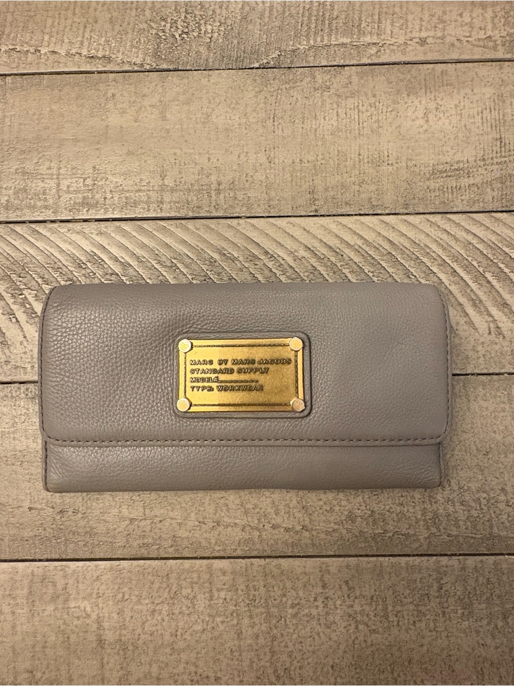 Marc by Marc Jacobs Grey Leather Continental Wallet